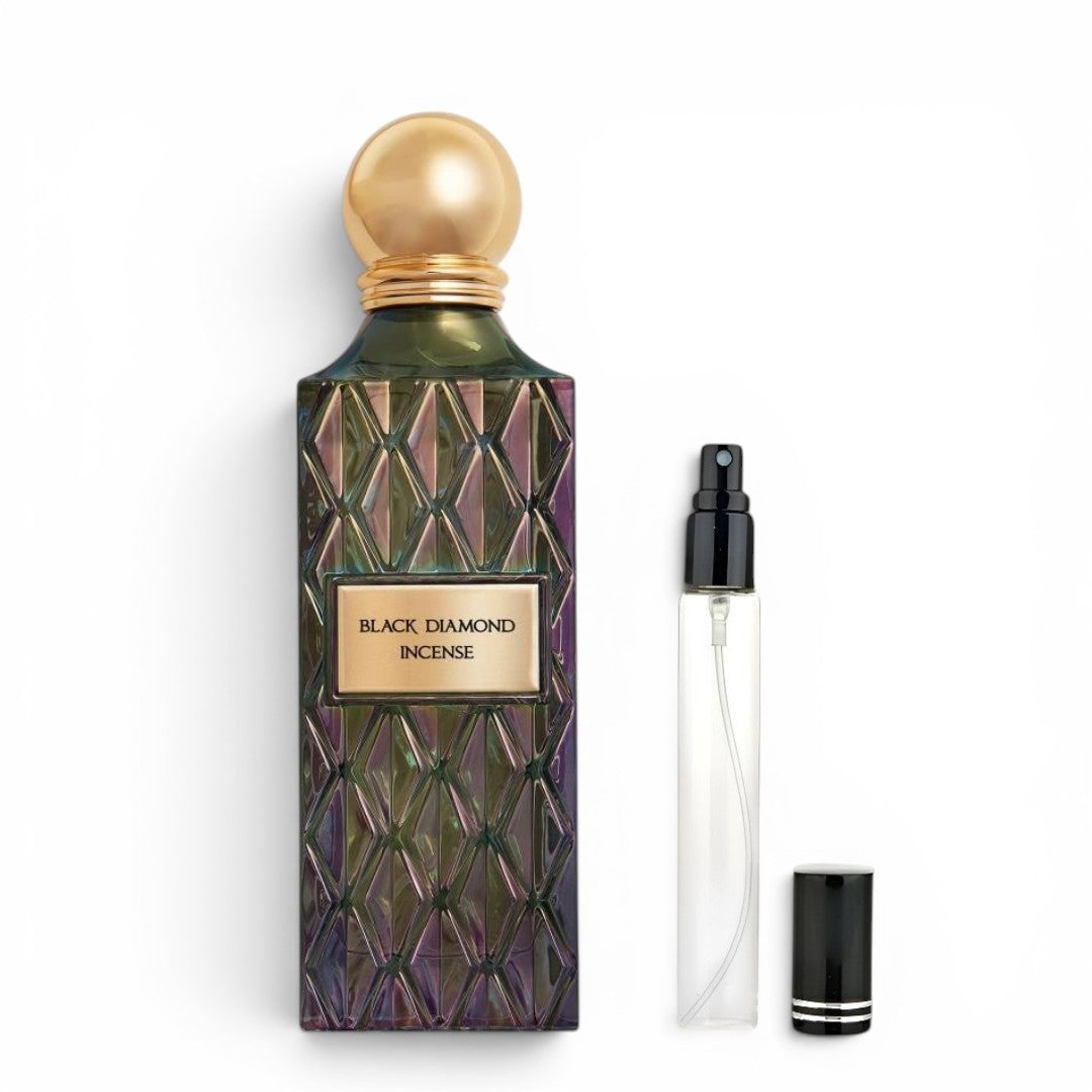 Ibrahim Al Qurashi Black Diamond Incense for women and men Decants