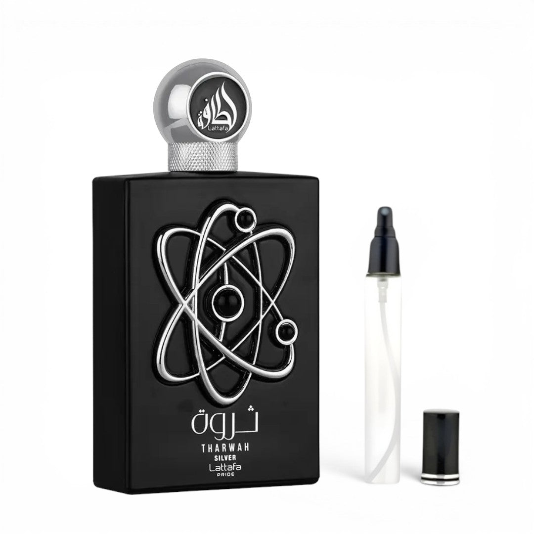 Lattafa Tharwah Silver for men EDP Decants